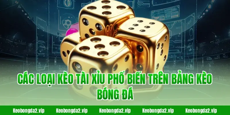 Các loại kèo Tài Xỉu phổ biến trên bảng kèo bóng đá